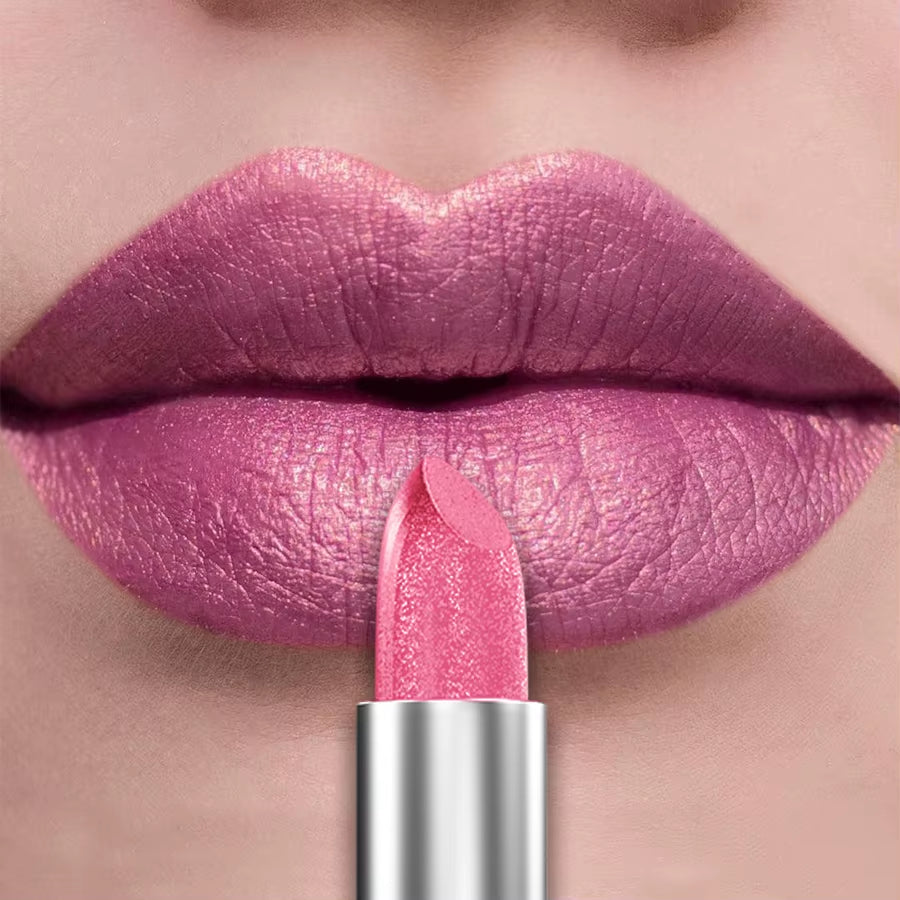 21-Color Bold & Intense Glitter Metallic Lipstick - Long-Lasting Pearlescent Lip Tint for Matte Lip Makeup Gifts