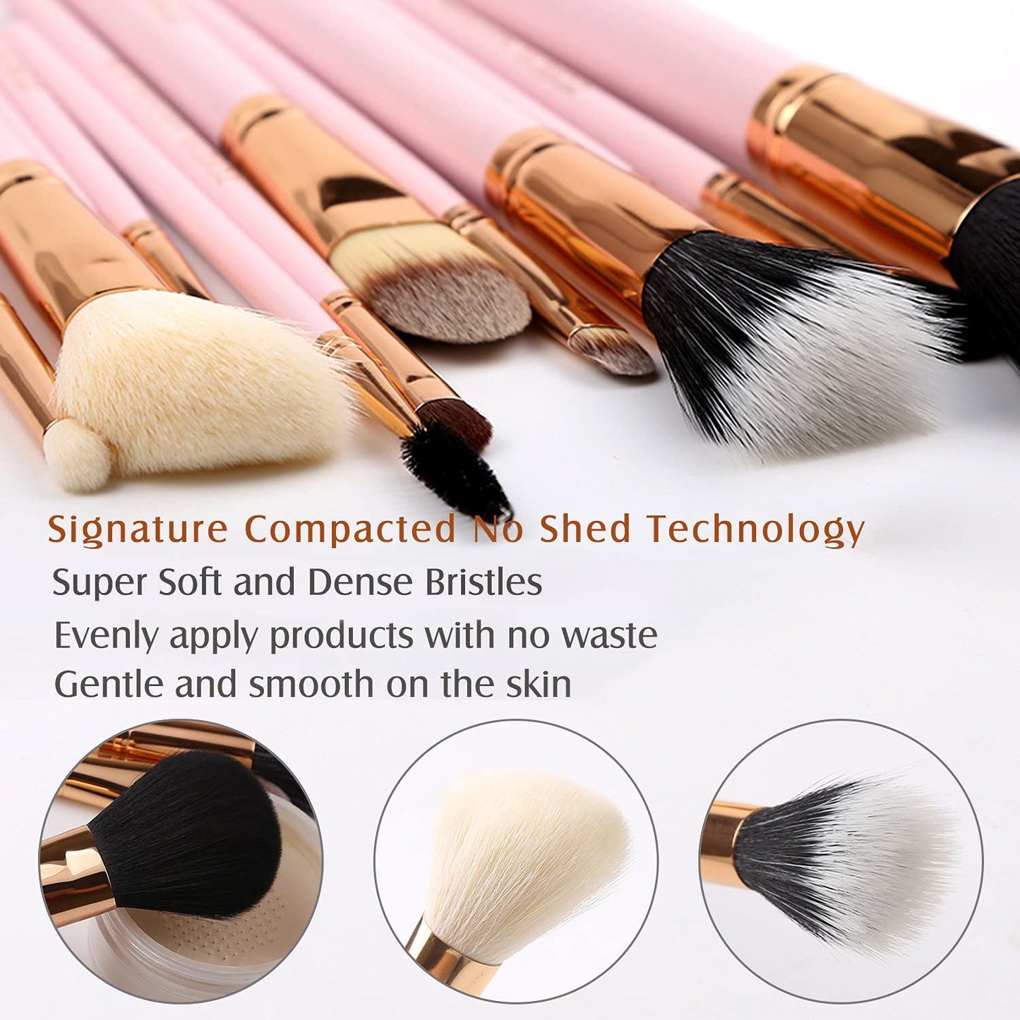 12-Piece Pink Synthetic Makeup Brush Set with Holder - Travel-Friendly Cosmetic Brushes for Foundation, Powder, Contour, Blush, and Eyes, Plus Bonus Makeup Sponge