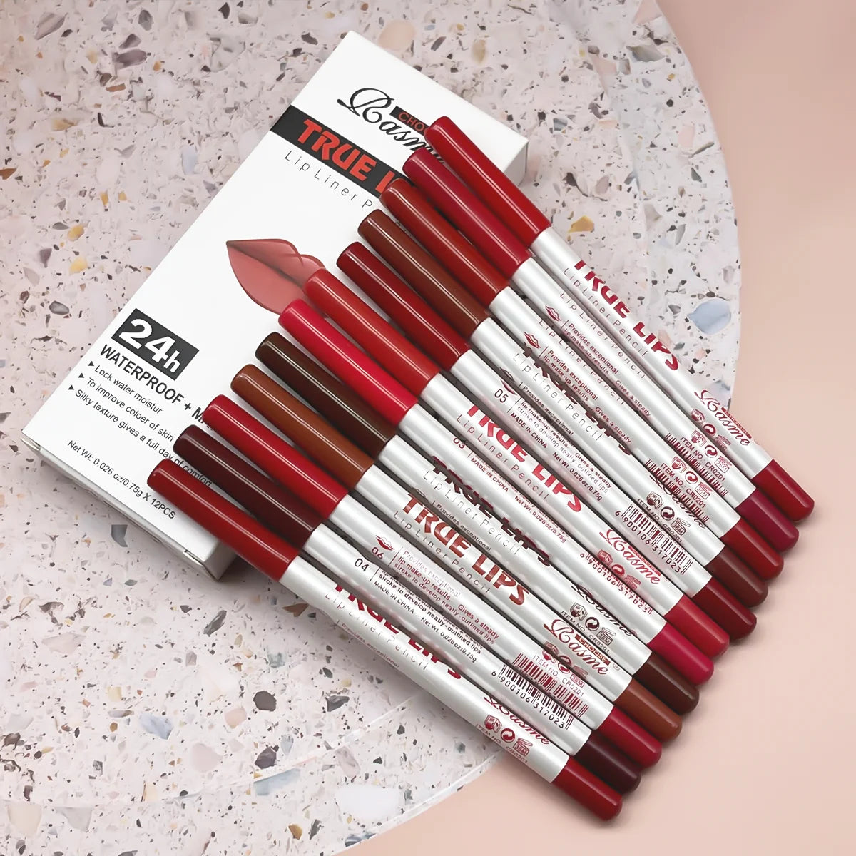 12-Piece Long-Lasting Lipstick Collection with Professional Lip Liner and Matte Lip Gloss for Women's Valentine's Day Gifts