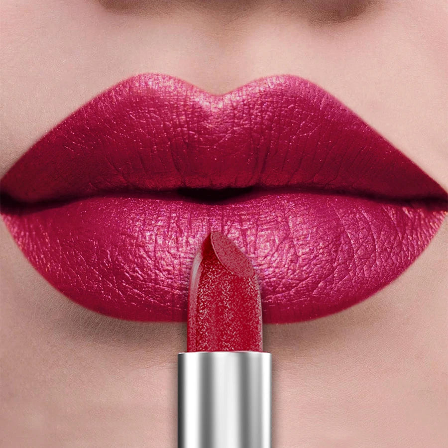 21-Color Bold & Intense Glitter Metallic Lipstick - Long-Lasting Pearlescent Lip Tint for Matte Lip Makeup Gifts