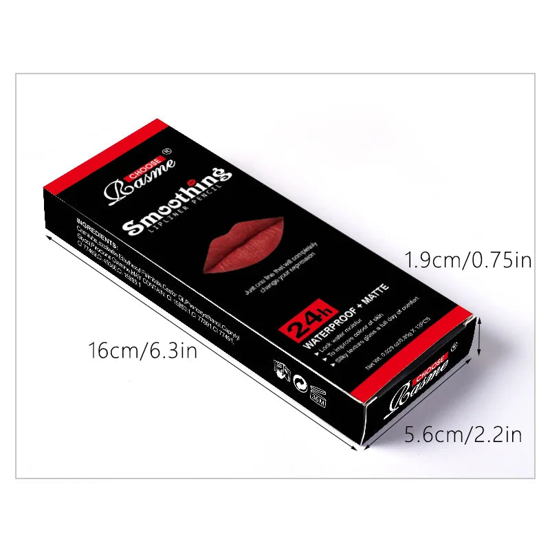 12-Piece Long-Lasting Lipstick Collection with Professional Lip Liner and Matte Lip Gloss for Women's Valentine's Day Gifts
