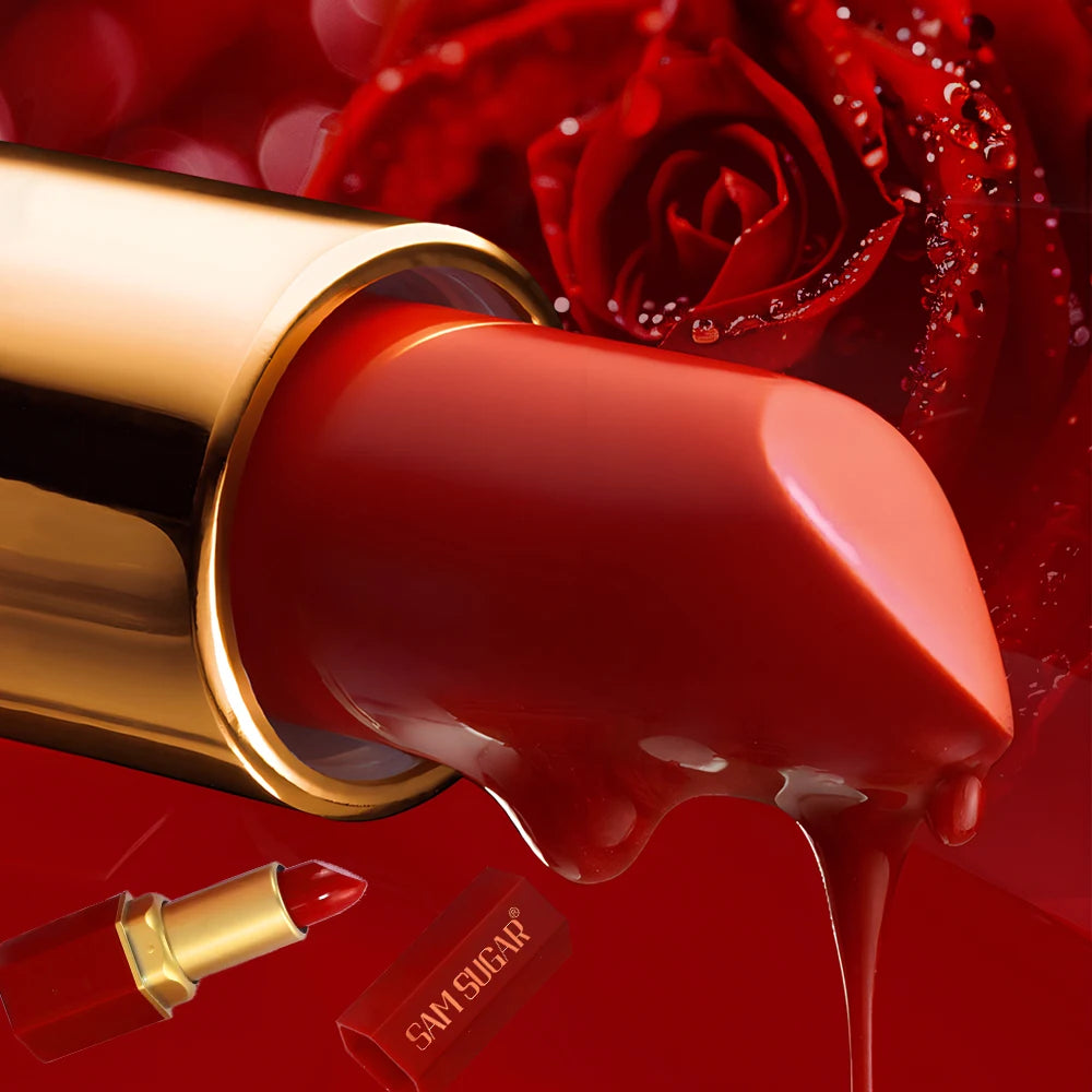6-Piece Matte and Pearlescent Glitter Lipstick Set in Gold Bar Tube - Perfect Valentine's Day Gift in 6 Colors